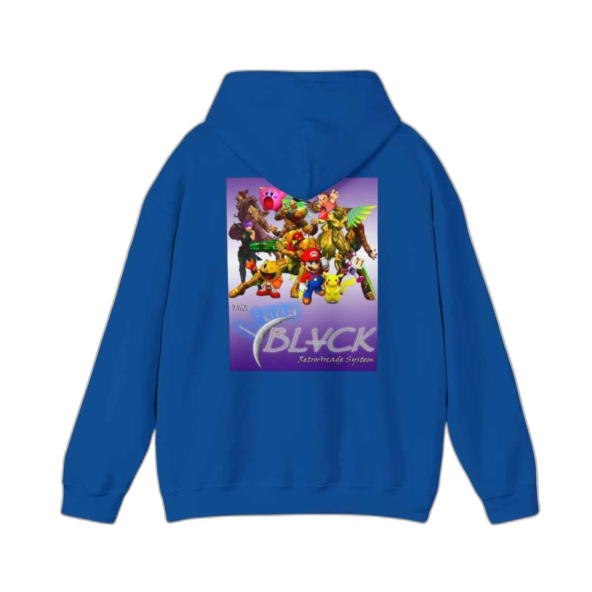 L'unaBlack collage print hoodie